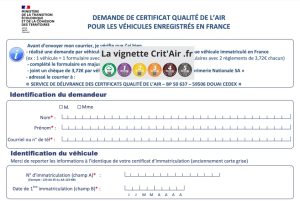 Comment commander une vignette Crit'Air