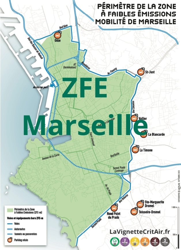 Carte ZFE Marseille